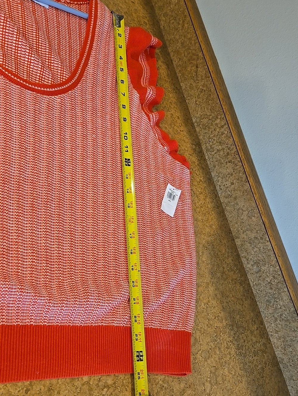 Old Navy Xxl Flutter-Sleeve Sweater Tank Vest Coral Brand New - Picture 14 of 16